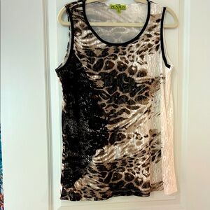 PICADILLY  Leopard Print Tank Top